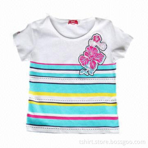 2014 100% cotton t-shirt for girl